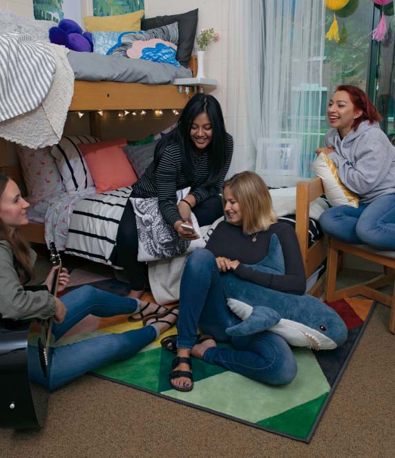students first week hanging out in a dorm