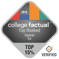 College Factual Top 15% ranking in Special Ed