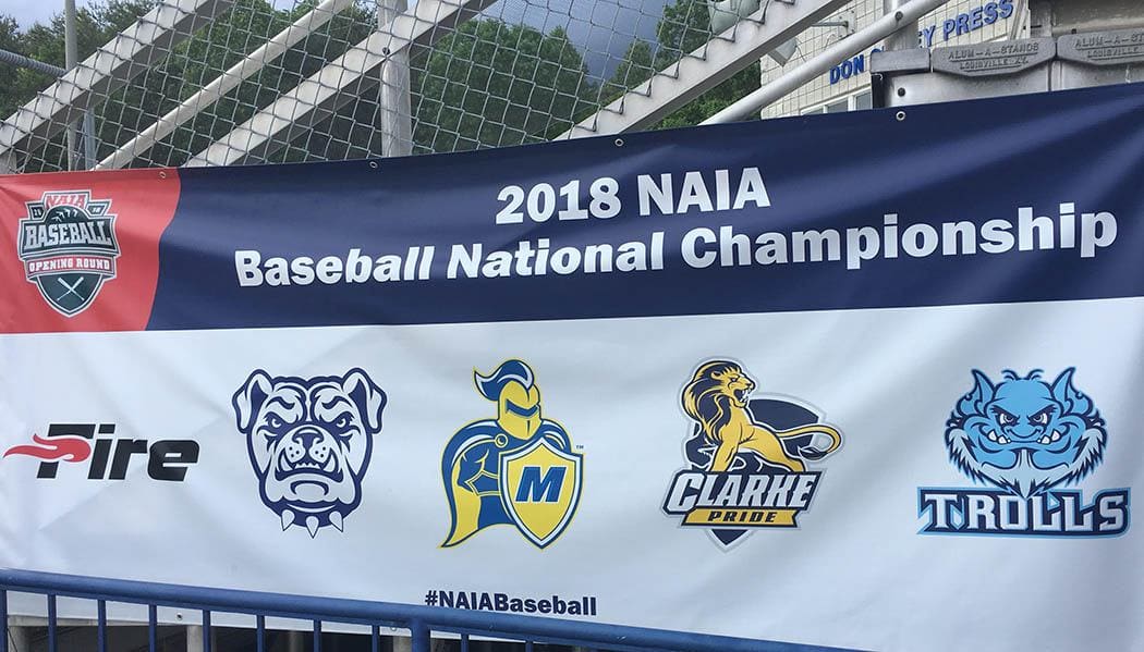 NAIA Baseball Banner with Trinity Trolls