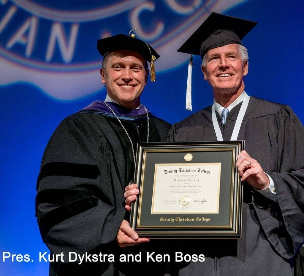 Pres. Kurt Dykstra and honoree Ken Boss