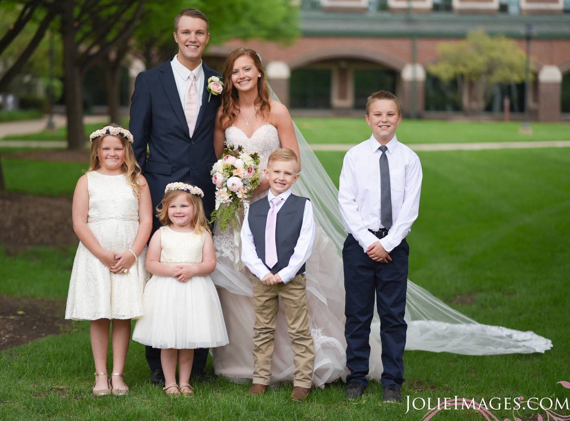 Avery and Ethan, alumni wedding and party