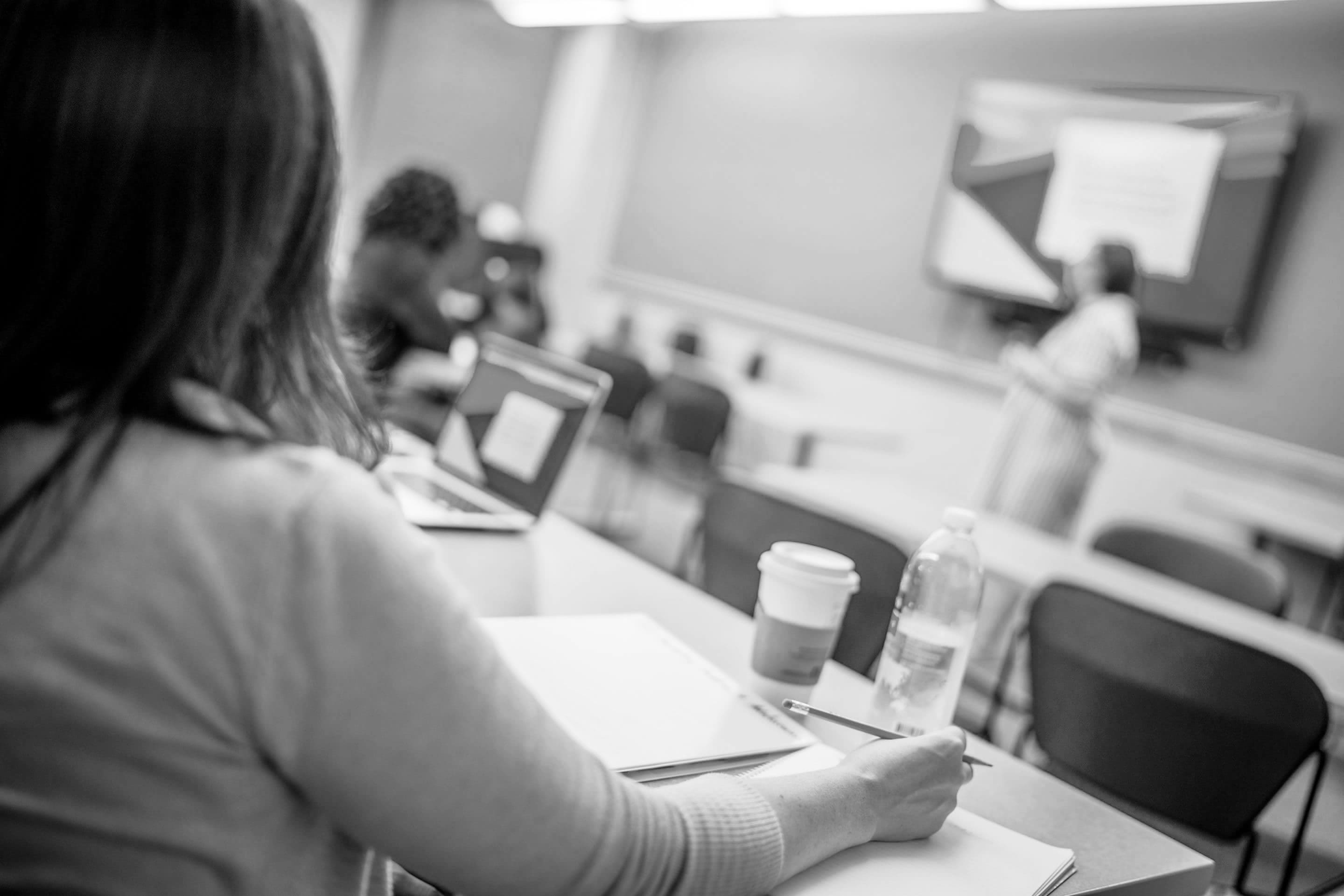 Studying in the classroom