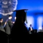 Silouhette of Graduate at Commencement - Graduation Information