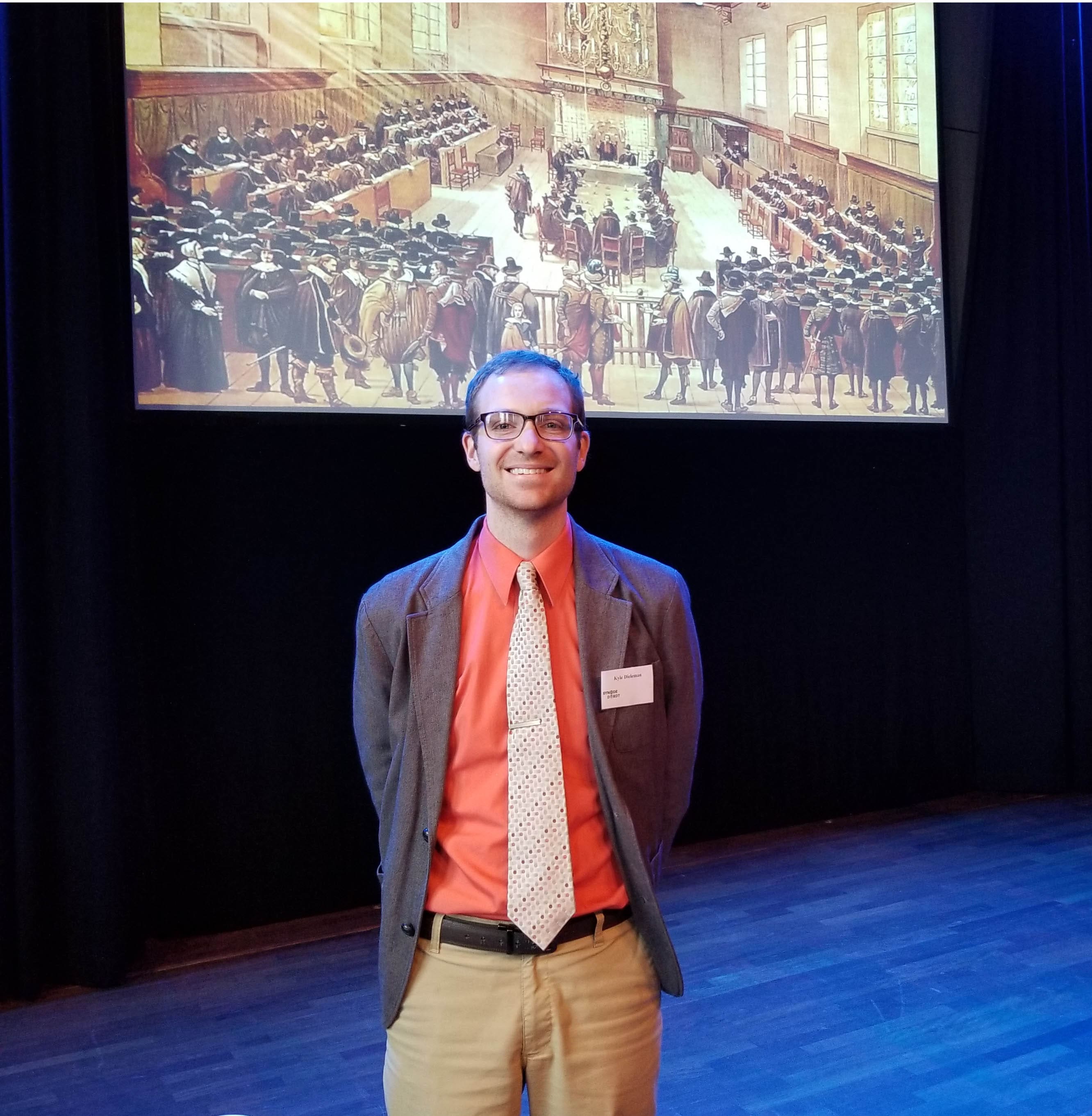 Dr. Kyle Dieleman spoke on “Education and Sabbath observance in Dutch Reformed churches” at the conference, which explored the implications of the Synod of Dordt 400 years ago.