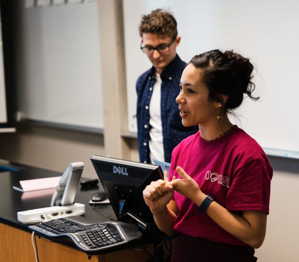 OPUS lecture in the science building