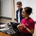 OPUS lecture in the science building