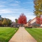 Shot of the quad in the fall