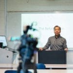 Professor Yudha Thianto lecturing a class