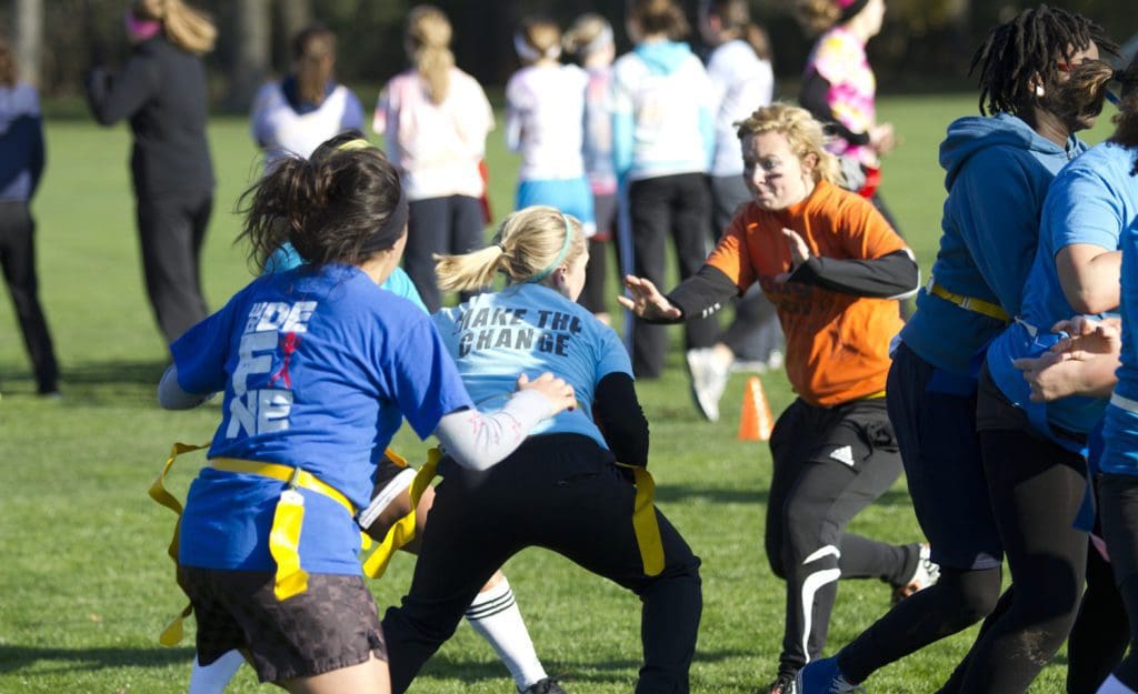 Powderpuff flag Football dorm challenge