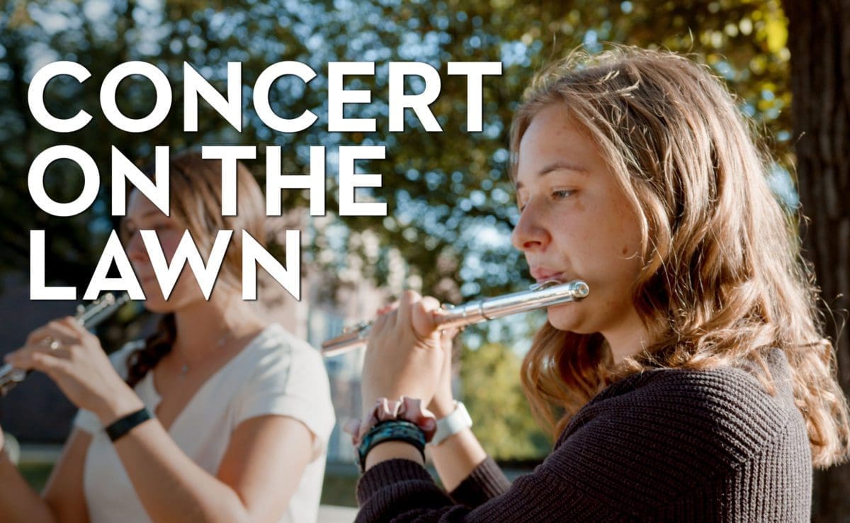 Concert on the Lawn - wind ensemble performing on tab lawn