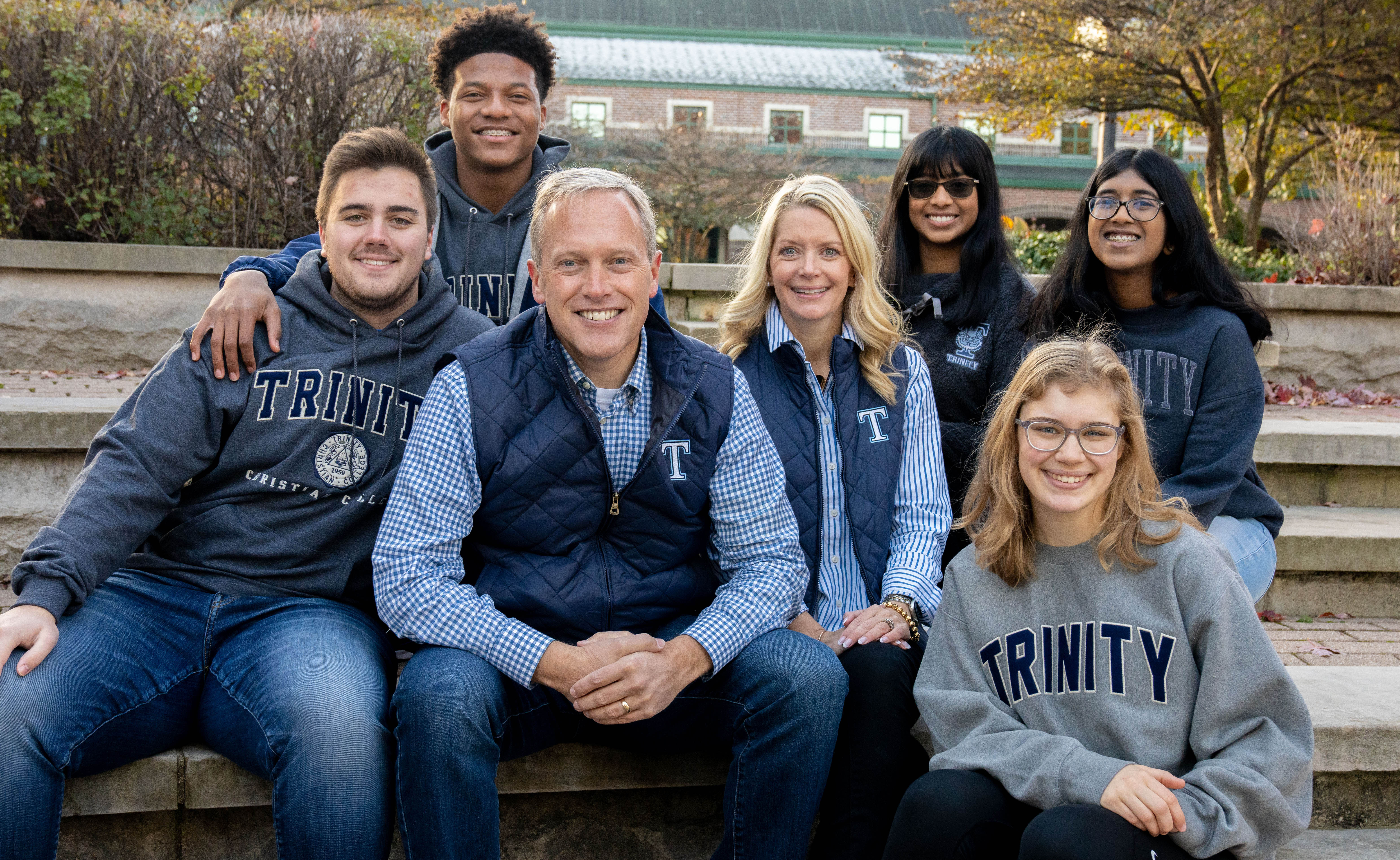 Kurt and Leah Dykstra with students