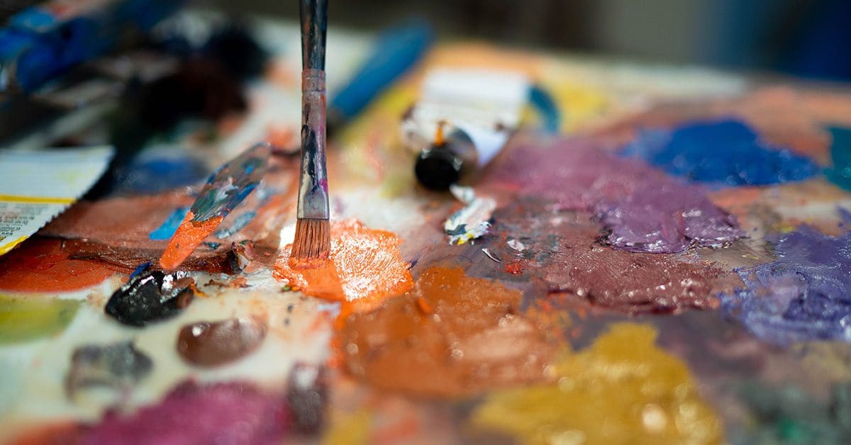 Art Department - Fine Arts: Student paint palette