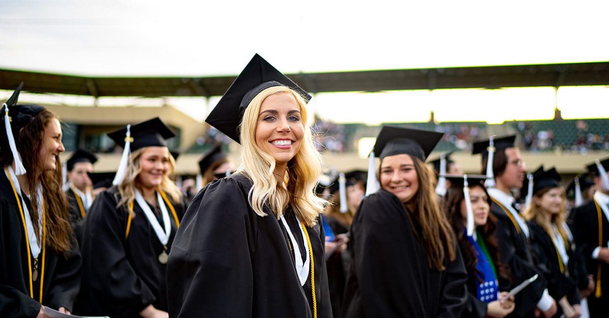 Students at Commencement