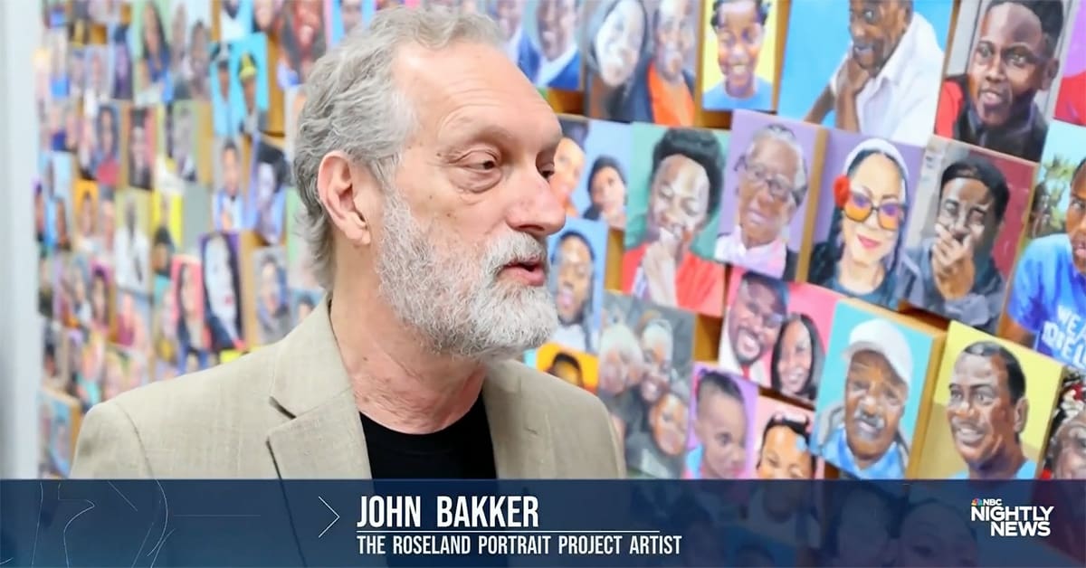 Trinity Christian College Professor John Bakker was recently featured on a national broadcast of NBC Nightly News with Lester Holt. The feature aired on January 17, 2024, and highlighted the story of the Roseland Portrait Project.